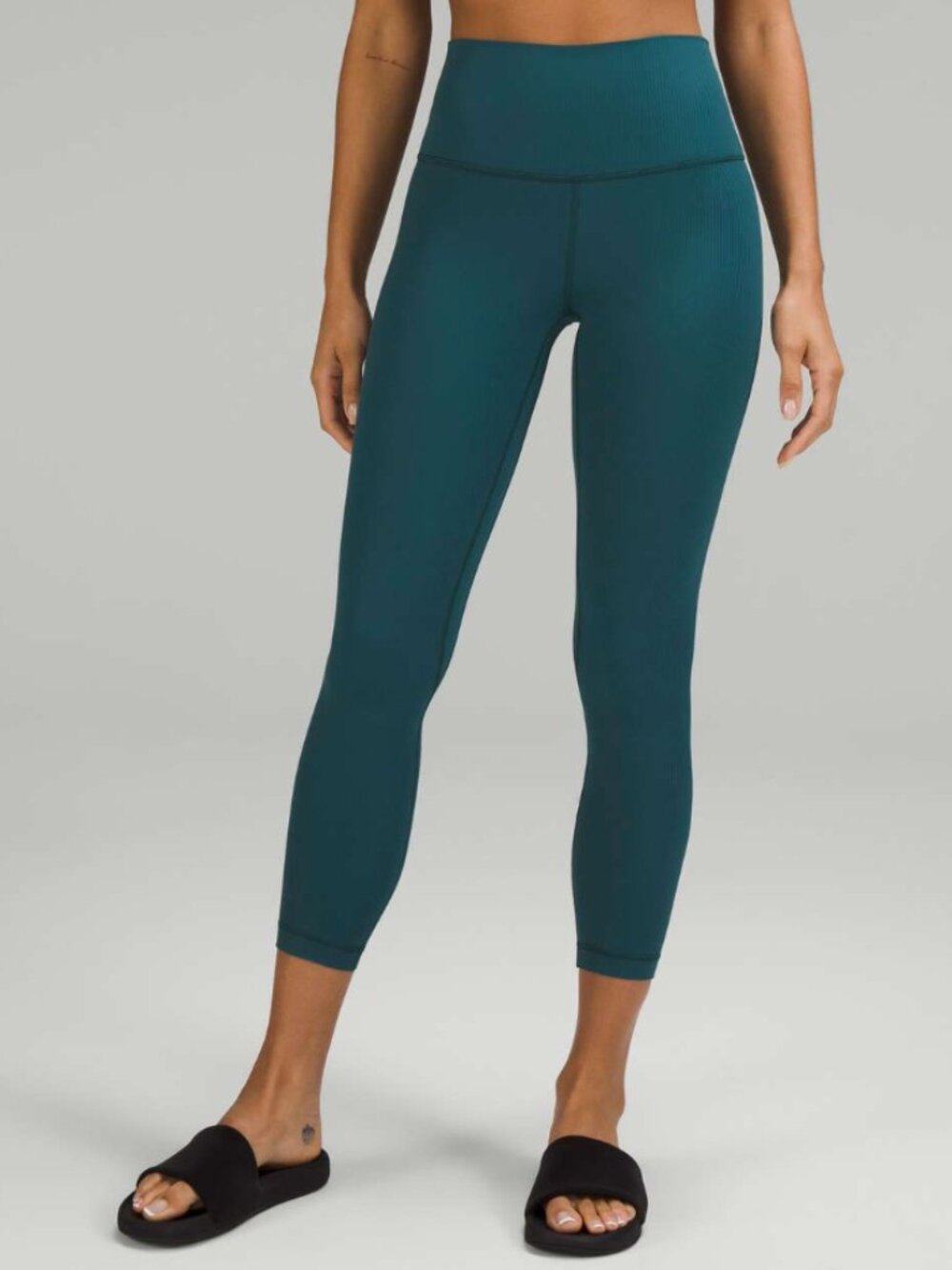 Lululemon Align Ribbed High-Rise 25" Leggings Green Jasper Size 6 NWOT